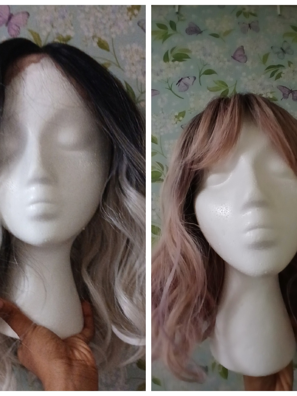 Women’s Ombre Wavy Wig - Blonde to Dark Brown & Rose Blonde Options